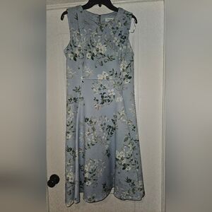 Calvin Klein Blue Floral Midi Dress